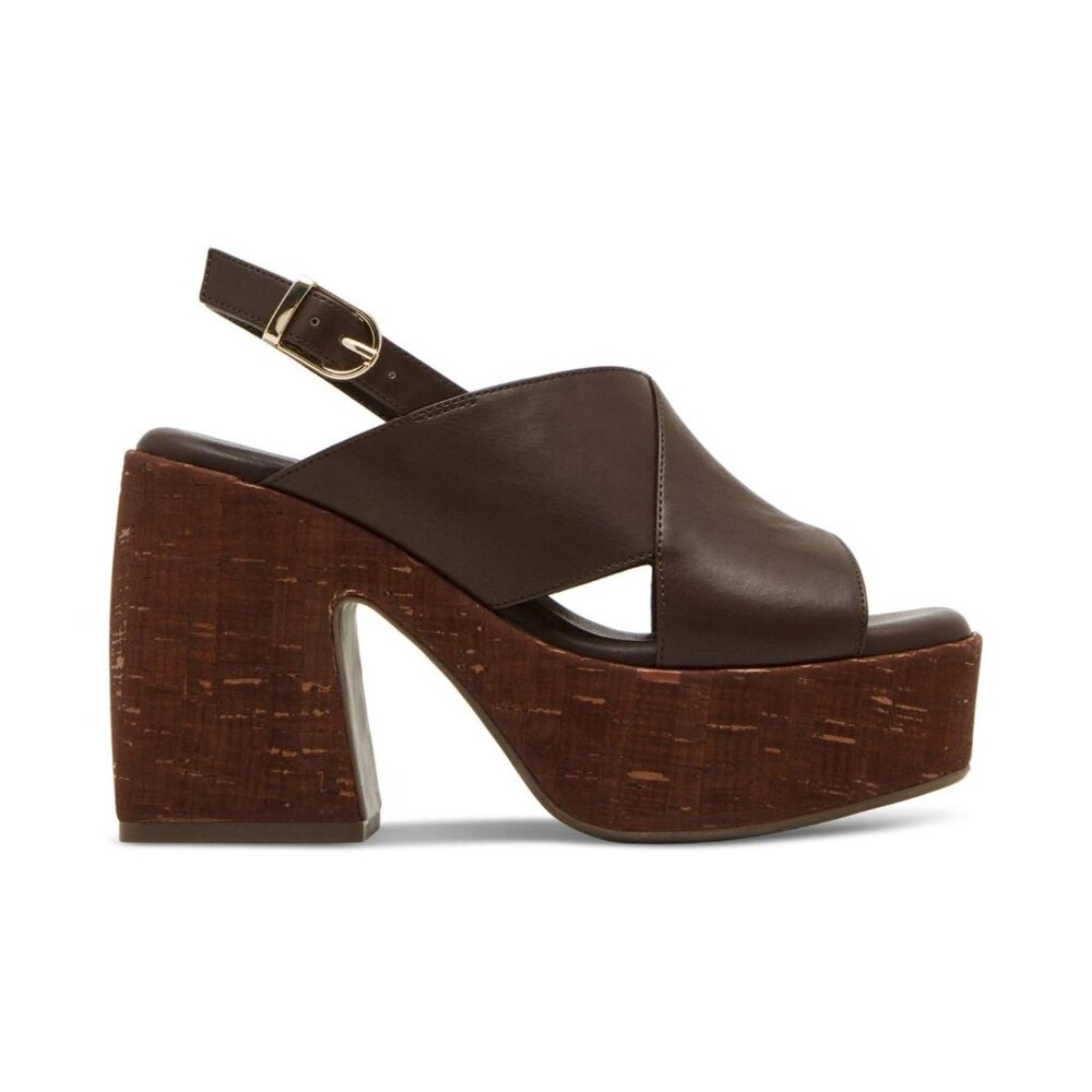 Madden Girl Terrific Crisscross Platform Slingback Sandals - Picture 2 of 4